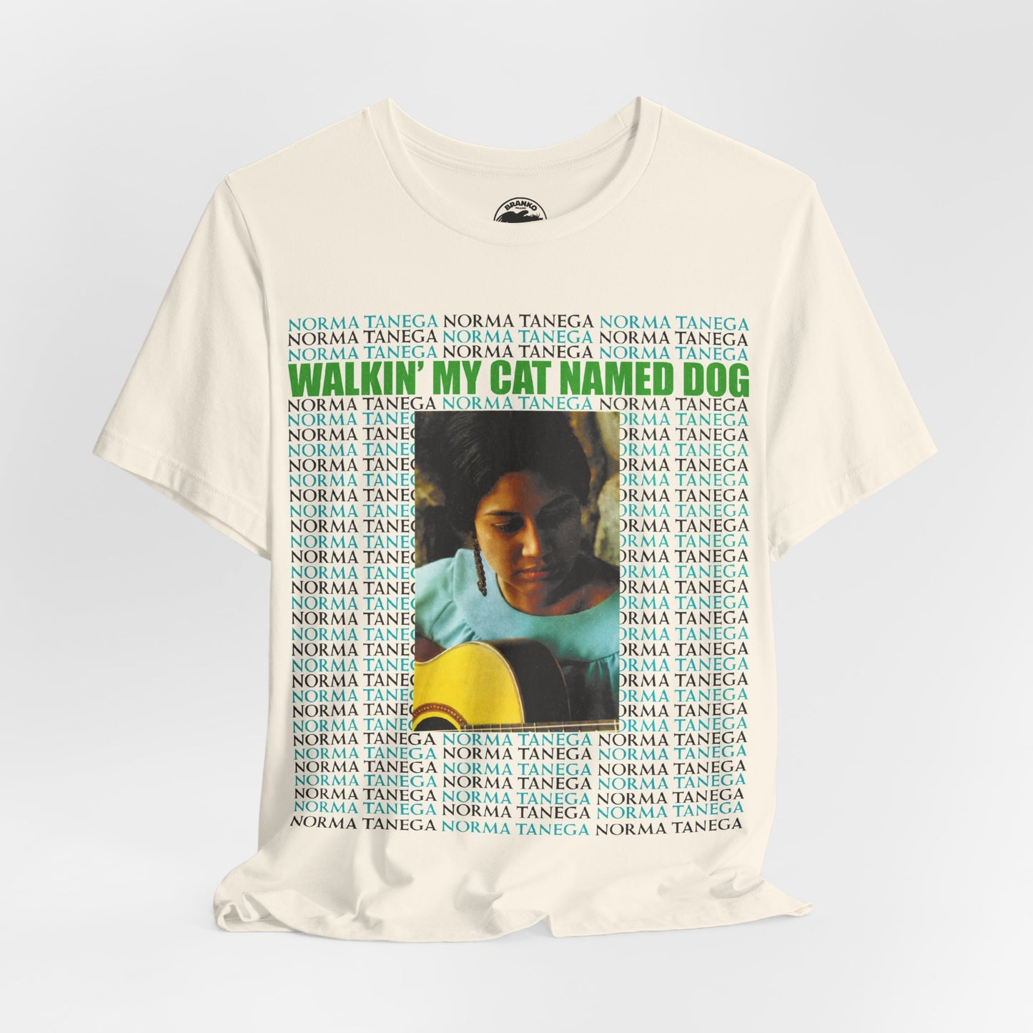 Norma Tanega (Oversized Walkin' My Cat Named Dog Graphic with Vintage Print Effect)