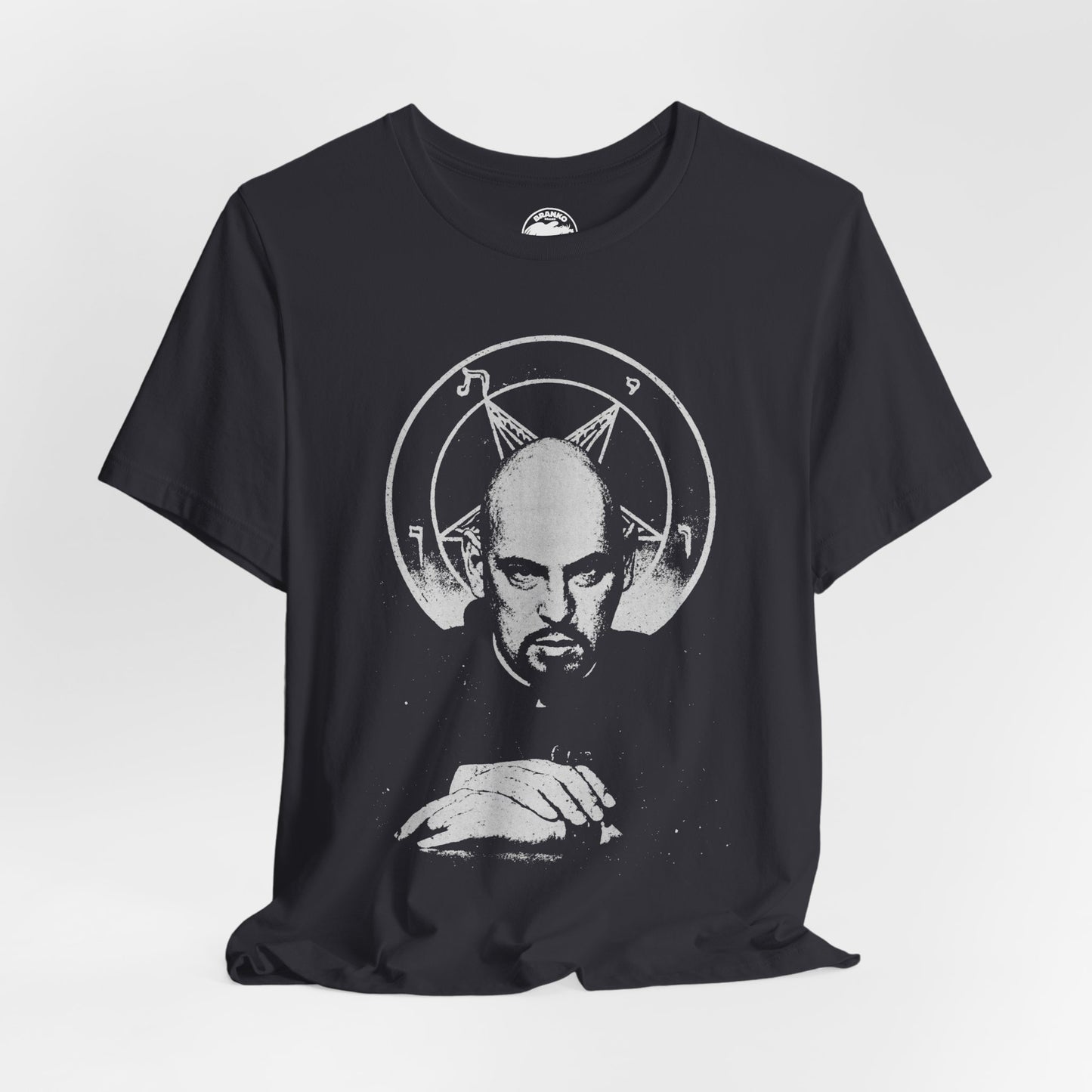 Anton LaVey (Graphic with Vintage Print Effect/Church of Satan Shirt)