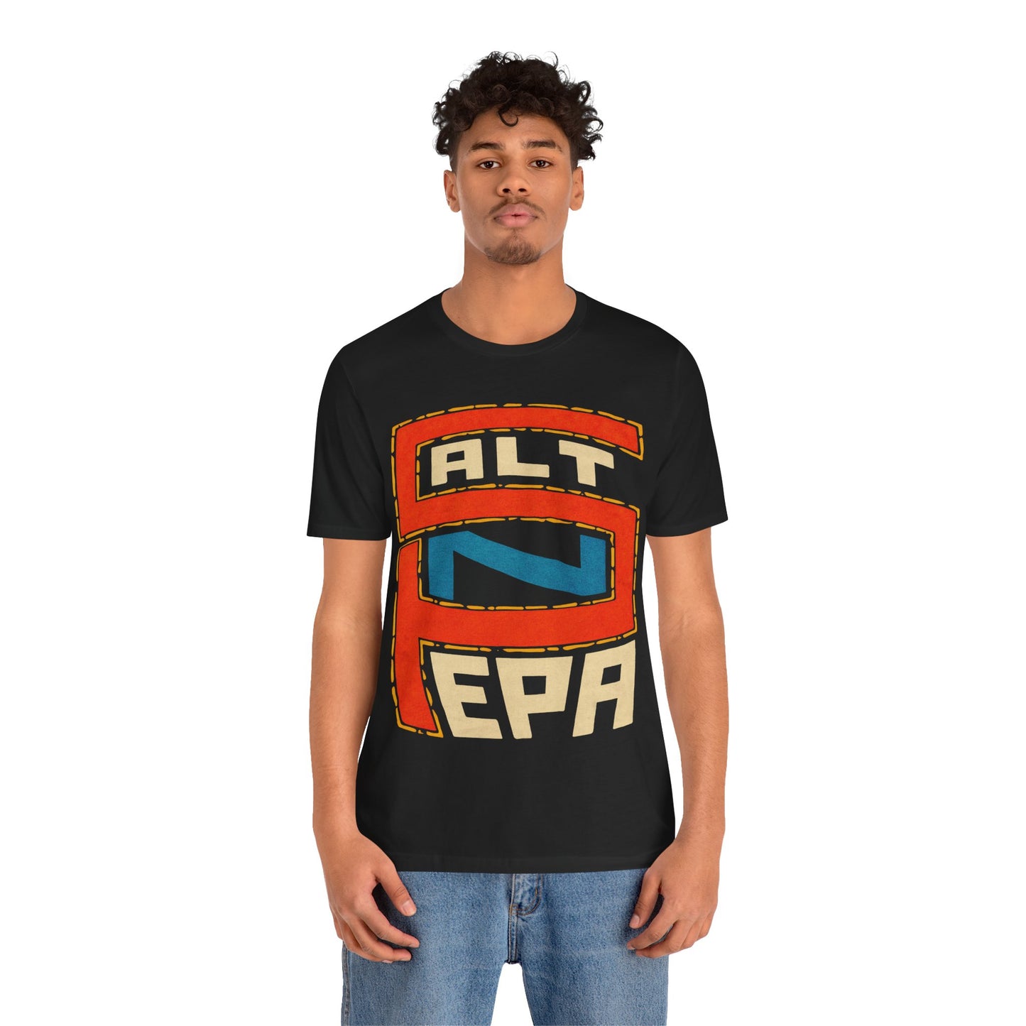 Salt-N-Pepa (Replica Promo T-Shirt/Late ’80s Early ’90s Hip Hop/Oversized Logo with Vintage Print Effect)