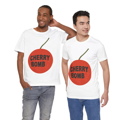 Cherry Bomb (Oversized Firecracker Graphic with Vintage Print Effect)
