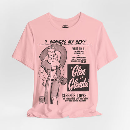 Glen or Glenda? (Large scale graphic with vintage print effect/Ed Wood Shirt)