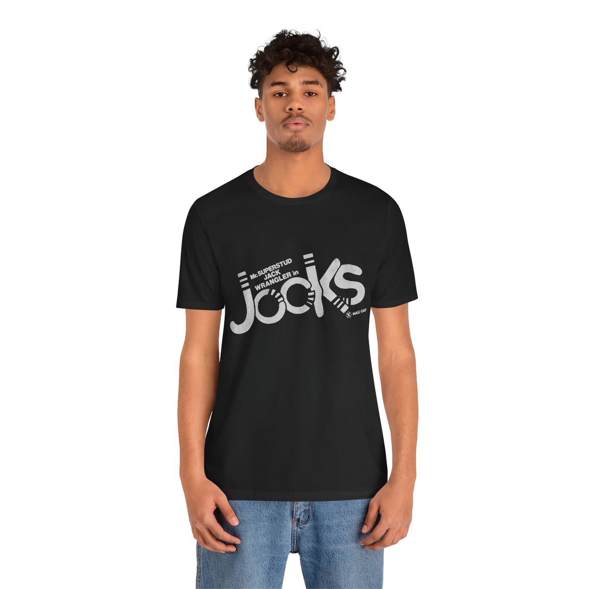 Jock's (Replica 70's Gay Adult Film Promo Tee/Jack Wrangler/70's Gay Porn)