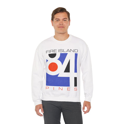 Fire Island Pines (Replica 1984 Souvenir Sweatshirt/Fire Island, New York/Graphic with Vintage Print Effect)