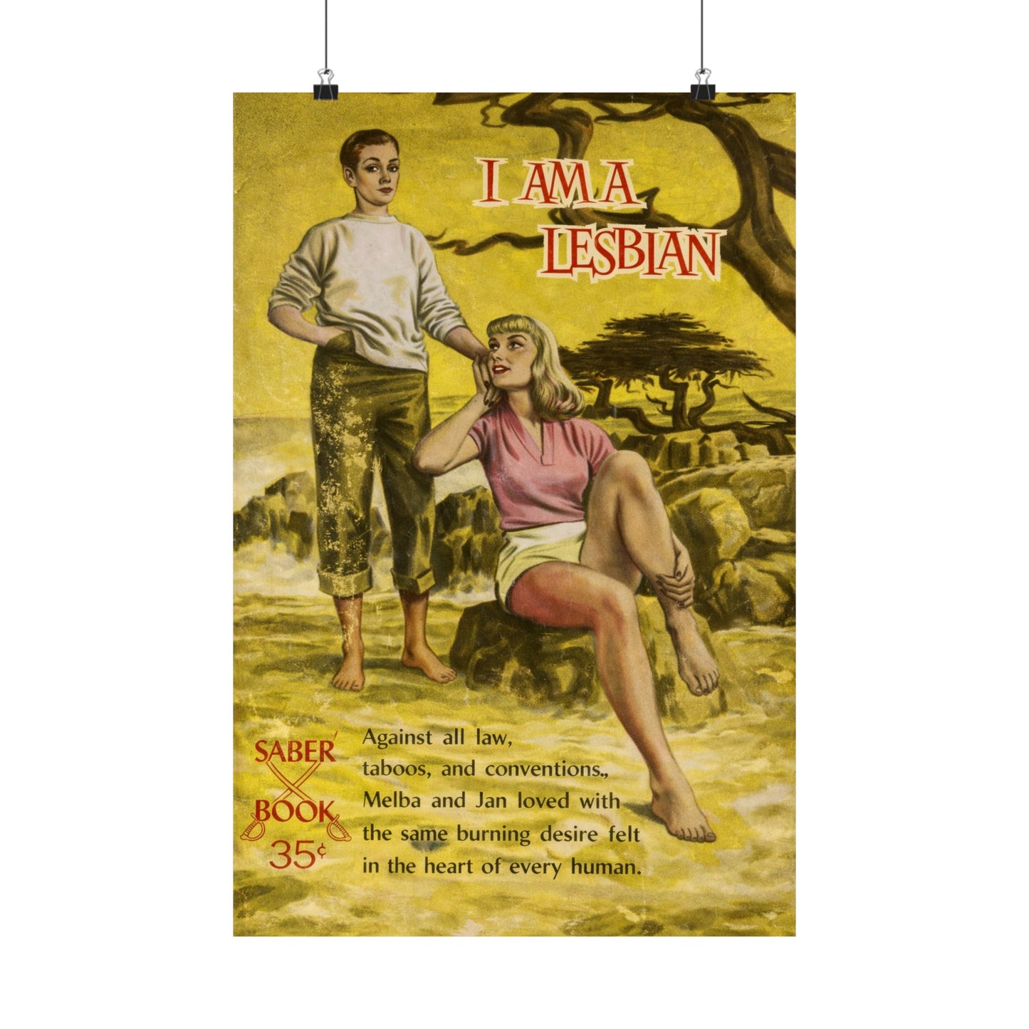 I Am a Lesbian (60's Lesbian Pulp Novel Art Poster)