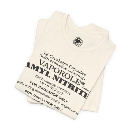 Vaporole Amyl Nitrite (Replica 70's Poppers Sub-Culture Tee/Gay Poppers)