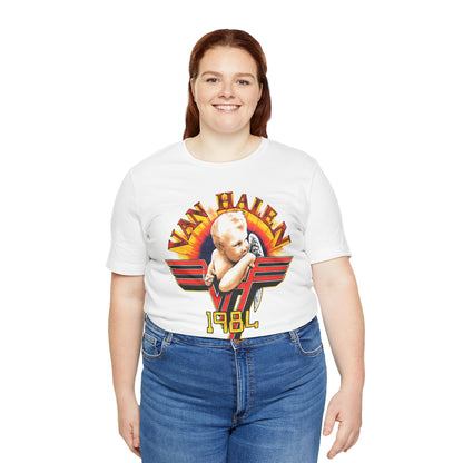 Van Halen (Replica 1984 Tour Shirt Front Design with Vintage Print Effect)