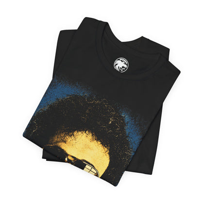 Giorgio Moroder (Large Face Graphic with Vintage Rock Tee Print Effect)