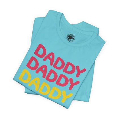 Daddy (Replica 80's Gay Daddy Rainbow Novelty Shirt/Vintage Print Effect)