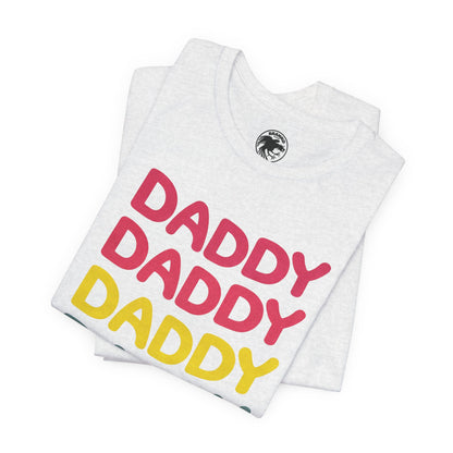 Daddy (Replica 80's Gay Daddy Rainbow Novelty Shirt/Vintage Print Effect)