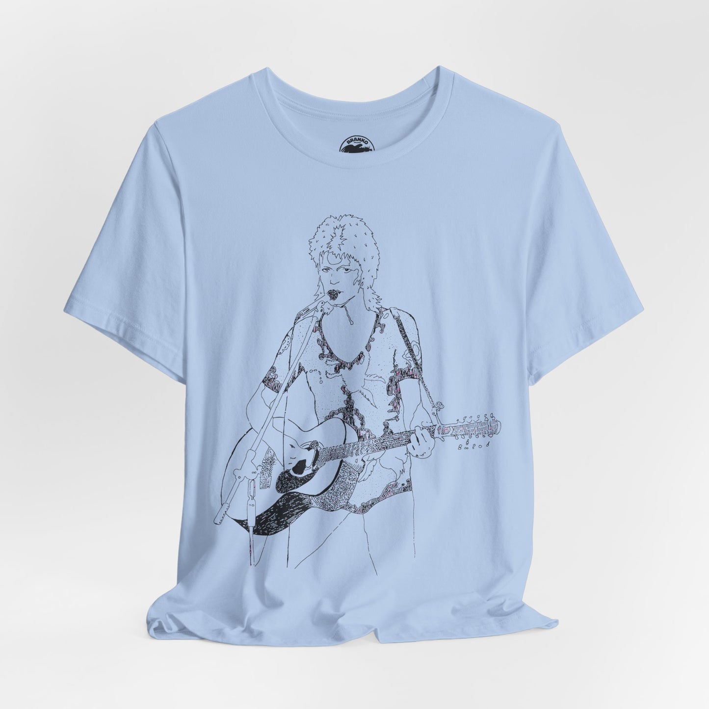 David Bowie (Ziggy Stardust Illustration from Spiders from Mars Tour/David Bowie Shirt)