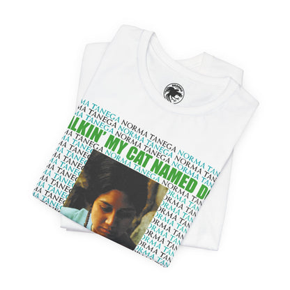 Norma Tanega (Oversized Walkin' My Cat Named Dog Graphic with Vintage Print Effect)