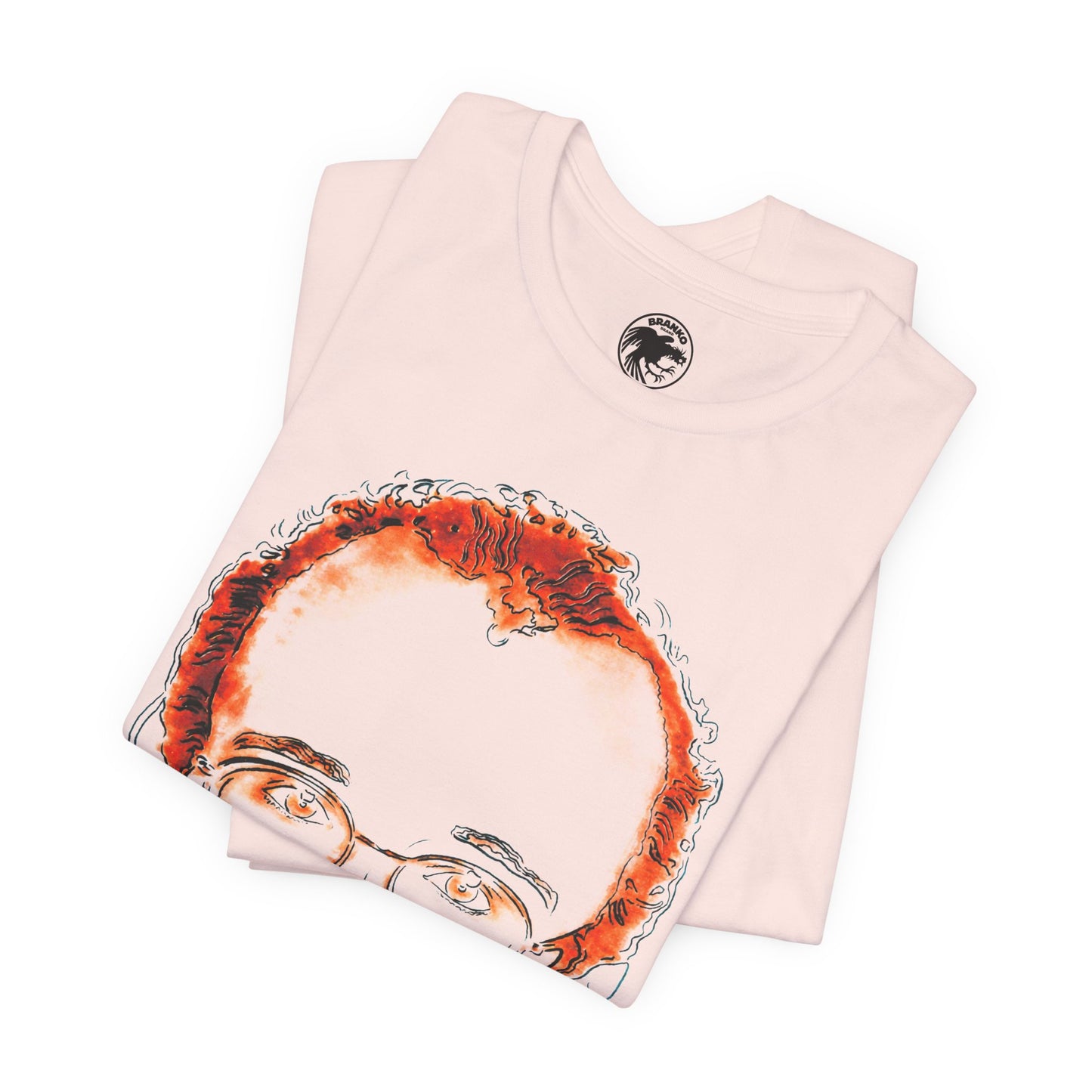 Andy Warhol x Keith Haring (Portrait T-Shirt with Vintage Print Effect)