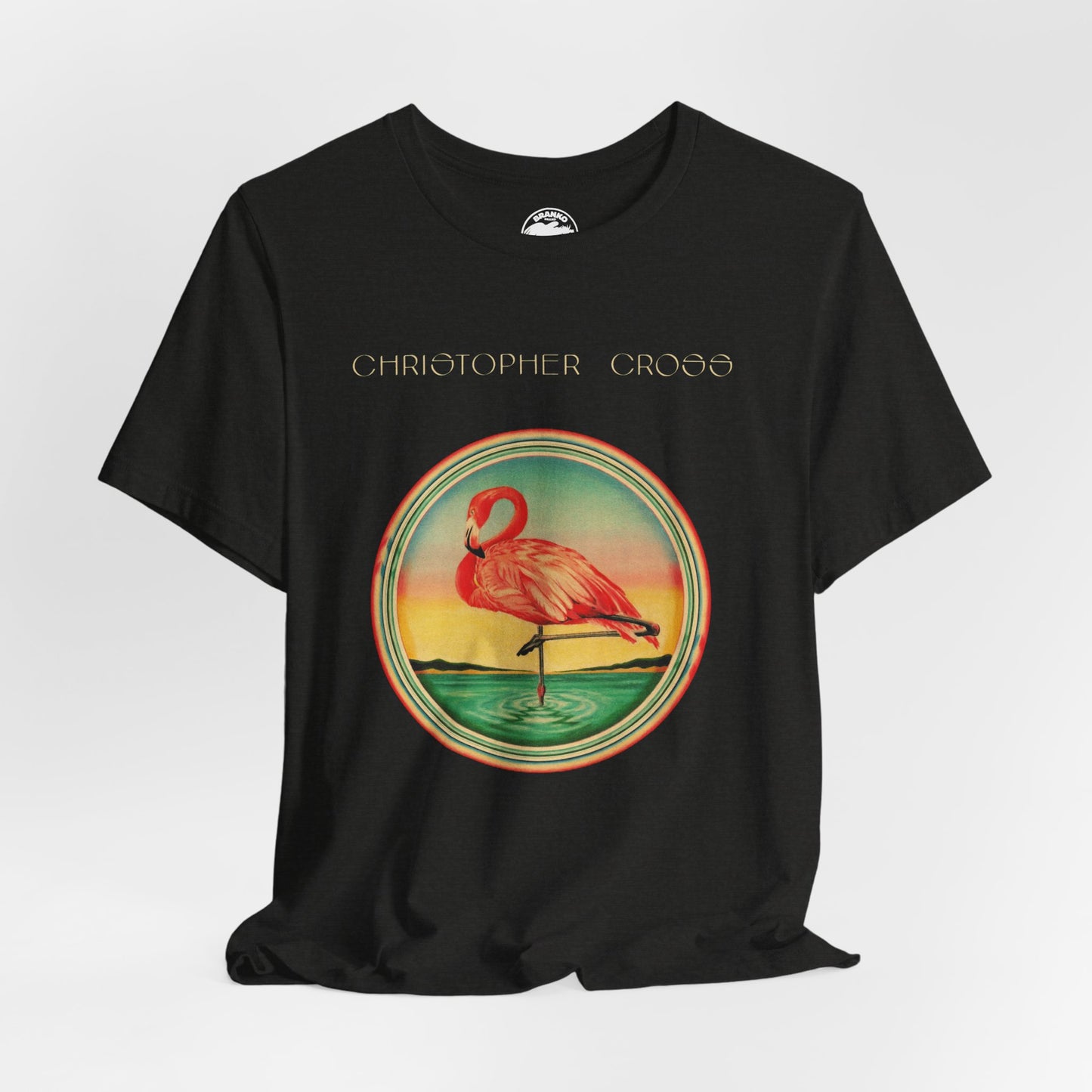 Christopher Cross (Debut Album Artwork T-Shirt with Vintage Print Effect/Yacht Rock Shirt)