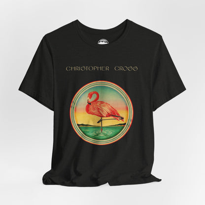 Christopher Cross (Debut Album Artwork T-Shirt with Vintage Print Effect/Yacht Rock Shirt)