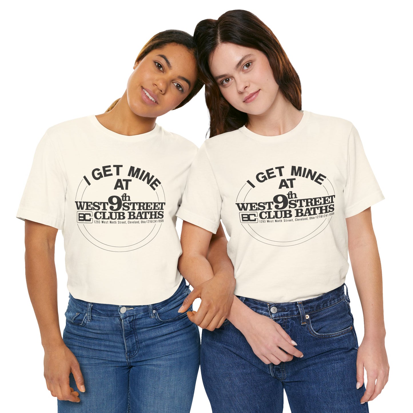 West 9th Street Club Baths Cleveland (Replica Late 70's Promo Shirt for Cleveland Club Bath Location)