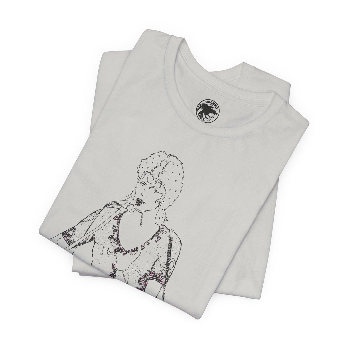 David Bowie (Ziggy Stardust Illustration from Spiders from Mars Tour/David Bowie Shirt)