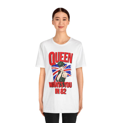 Queen (Replica 1982 Tour Shirt Front Design/Freddie Mercury Shirt)