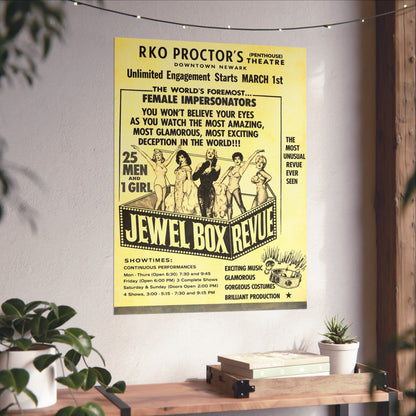 Jewel Box Revue Poster (Proctor’s Theatre, Newark, New Jersey/Mid-20th Century Traveling Drag Show)