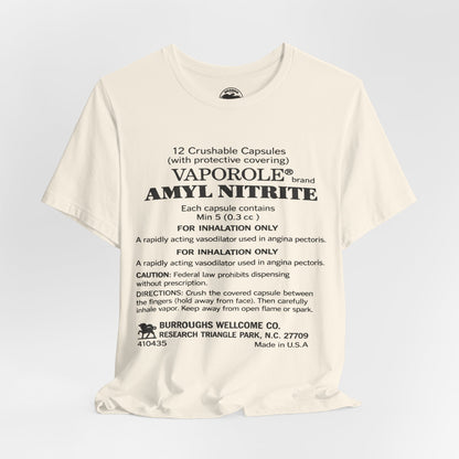 Vaporole Amyl Nitrite (Replica 70's Poppers Sub-Culture Tee/Gay Poppers)