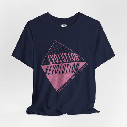 1992 Cleveland Pride (Replica Lesbian, Gay and Bi Pride Shirt/Cleveland Gay Pride/Evolution Revolution)