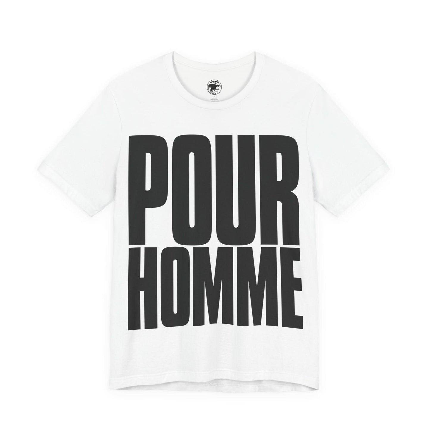 POUR HOMME (Katharine Hamnett style Oversized Graphic/For Men in French)