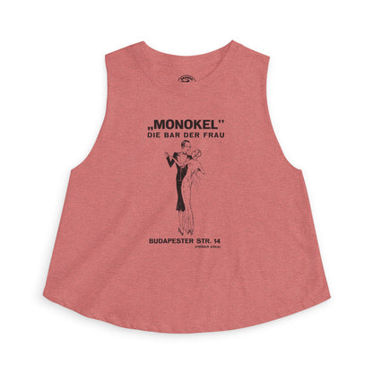 Monokel Crop Top(Early 1930's Berlin Germany Lesbian Bar/Closed by Nazis in 1933/Translation: Monocle The Women's Bar)
