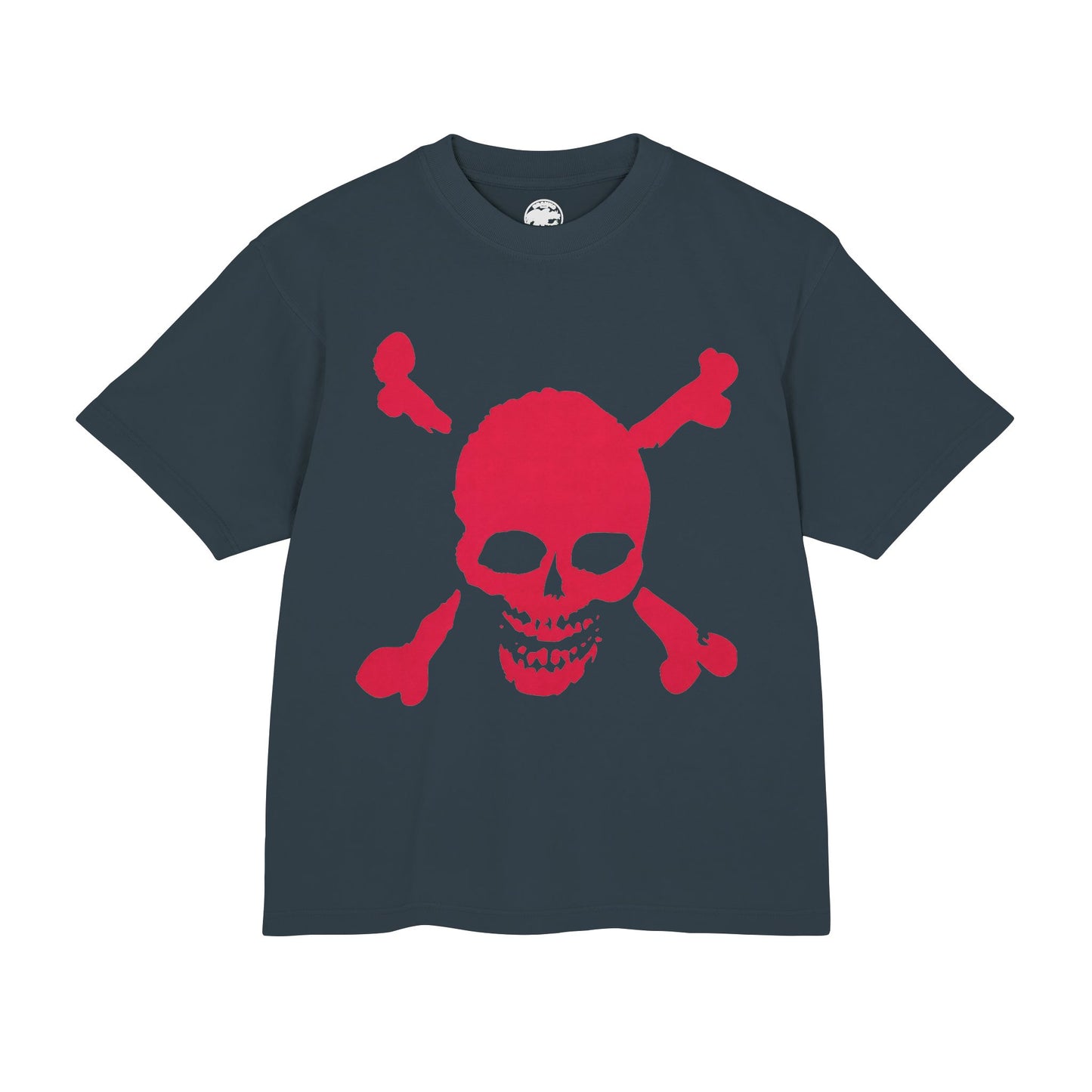 Pink Skull & Crossbones (Special Edition Boxy Heavy Tee/260 GSM/100% Combed Cotton)