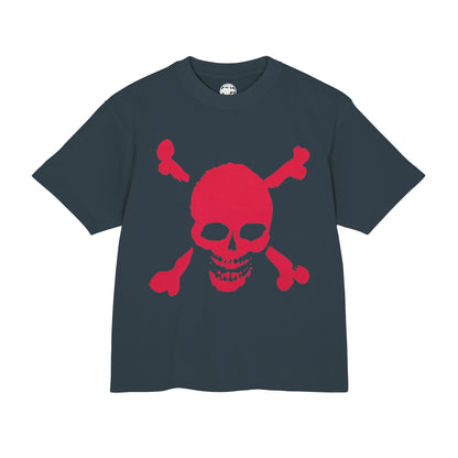 Pink Skull & Crossbones (Special Edition Boxy Heavy Tee/260 GSM/100% Combed Cotton)
