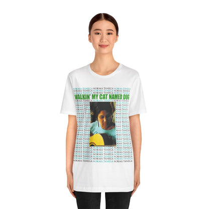 Norma Tanega (Oversized Walkin' My Cat Named Dog Graphic with Vintage Print Effect)