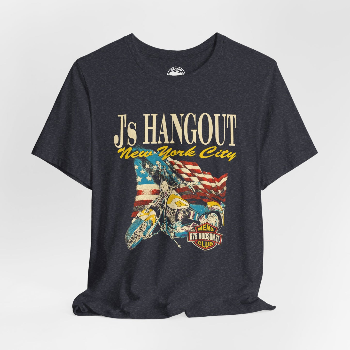 J’s Hangout New York City (NYC Gay Leather Bar/1970s–1980s/Replica Promo Shirt)