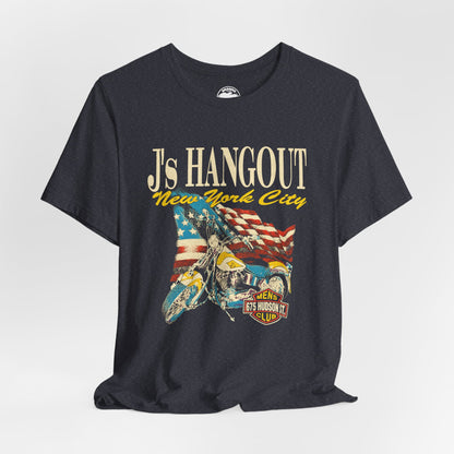 J’s Hangout New York City (NYC Gay Leather Bar/1970s–1980s/Replica Promo Shirt)