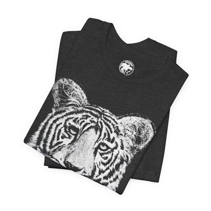 White Bengal Tiger (Replica 90's Tiger Shirt/Oversized Graphic with Vintage Print Effect)