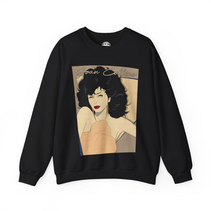 Joan Collins by Patrick Nagel – Sweatshirt (80's Portrait with Vintage Print Effect)