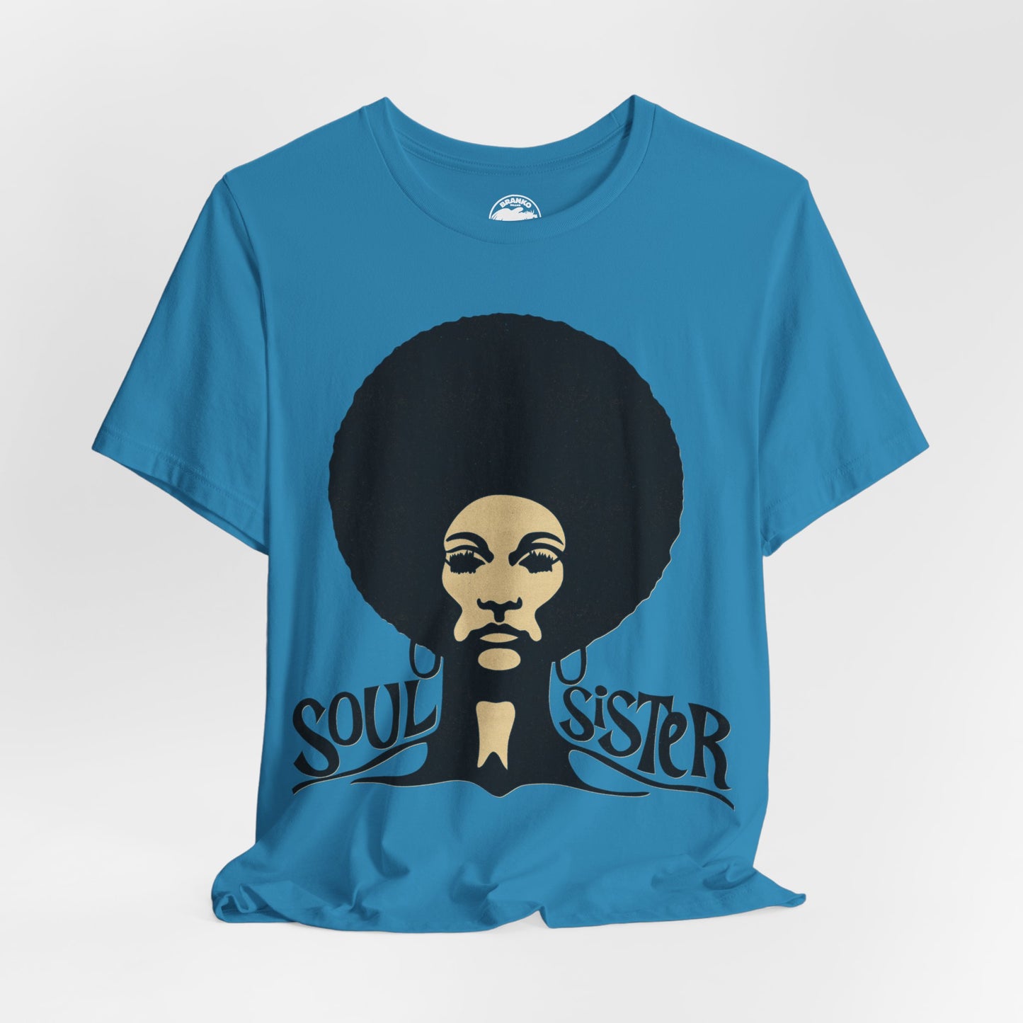 Soul Sister (Graphic from 70's Blacklight Poster/Vintage Print Effect/Black Pride Shirt)