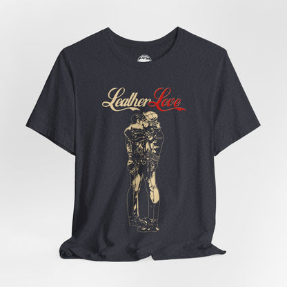 Leather Love (Gay Leathermen Kiss/Vintage Inspired Gay Leather Shirt/Leather Culture)