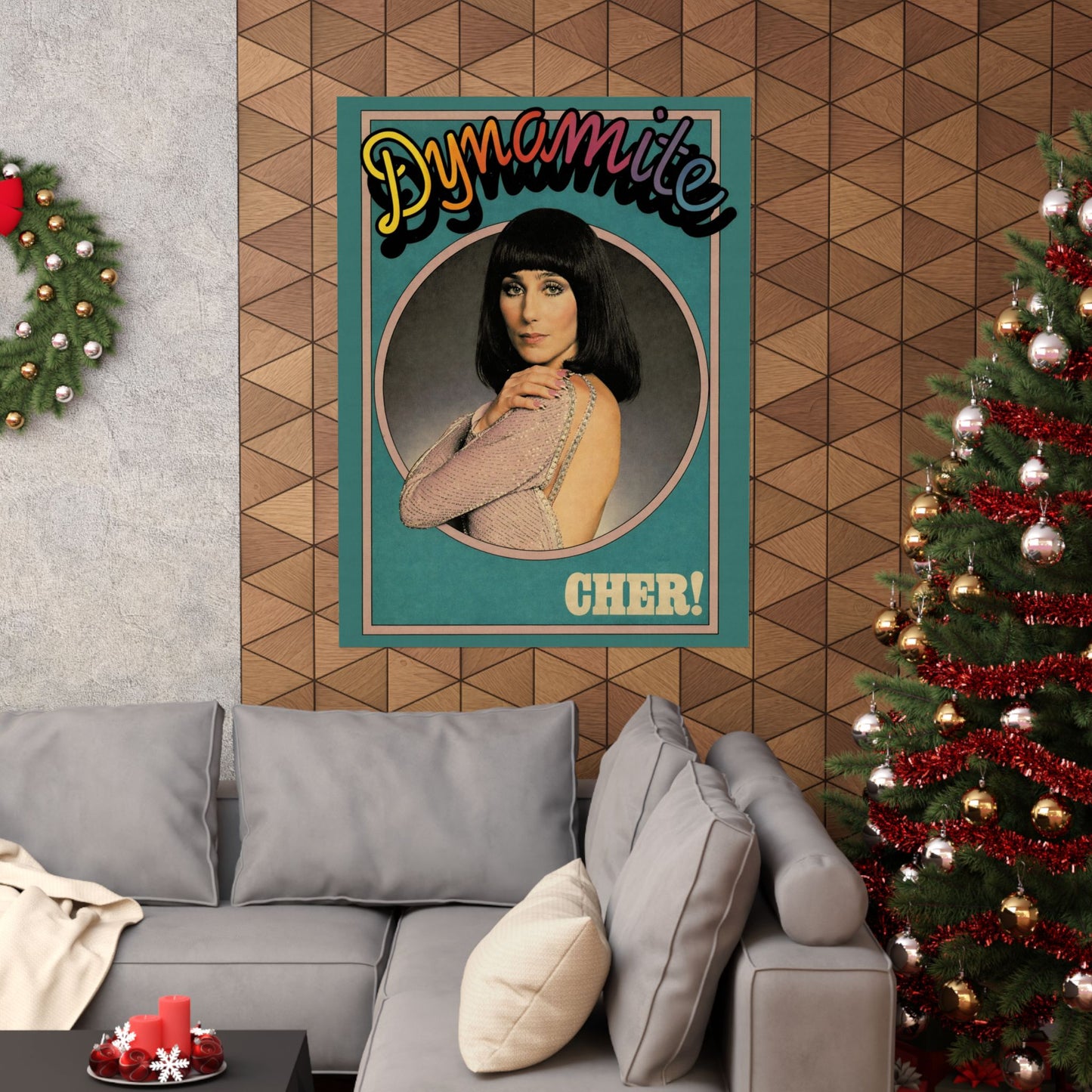 Cher (Dynamite Magazine Cover Poster/70's/Graphic with Vintage Print Effect)