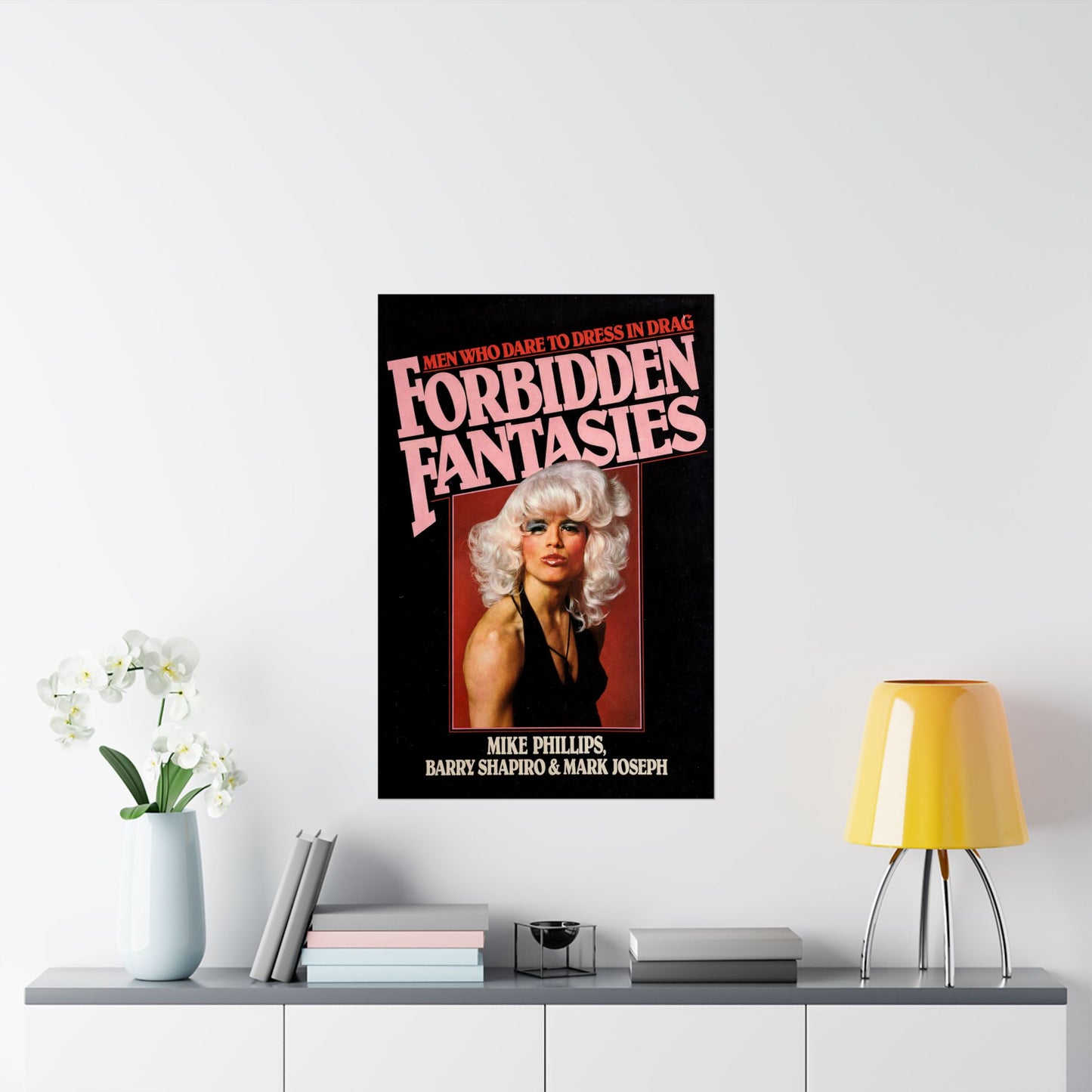 Forbidden Fantasies: Men Who Dare to Dress in Drag (Gay Pulp Artwork Cover Poster)