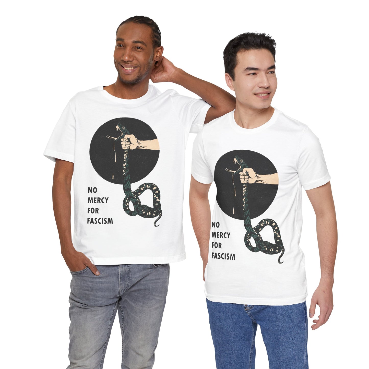 No Mercy For Fascism (Vintage Style Resistance Tee/Early 20th Century/Antifa)