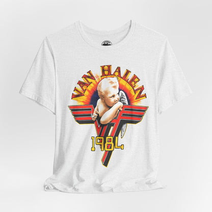 Van Halen (Replica 1984 Tour Shirt Front Design with Vintage Print Effect)