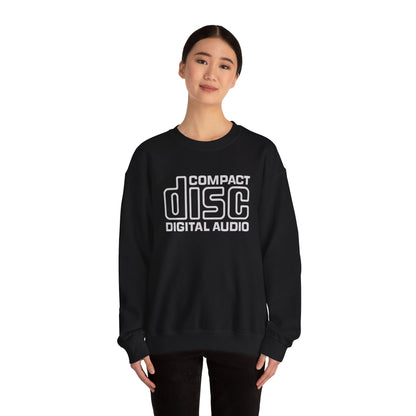 Compact Disc Logo Sweatshirt (Graphic Logo with Vintage Print Effect)