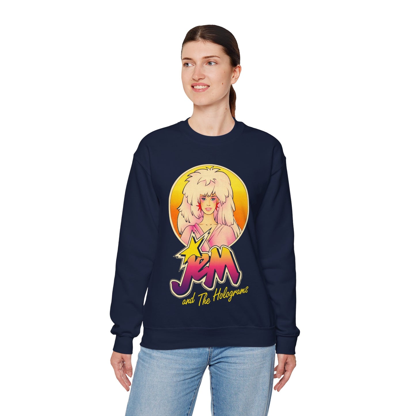 Jem and the Holograms (Oversized Graphic with Vintage Print Effect)