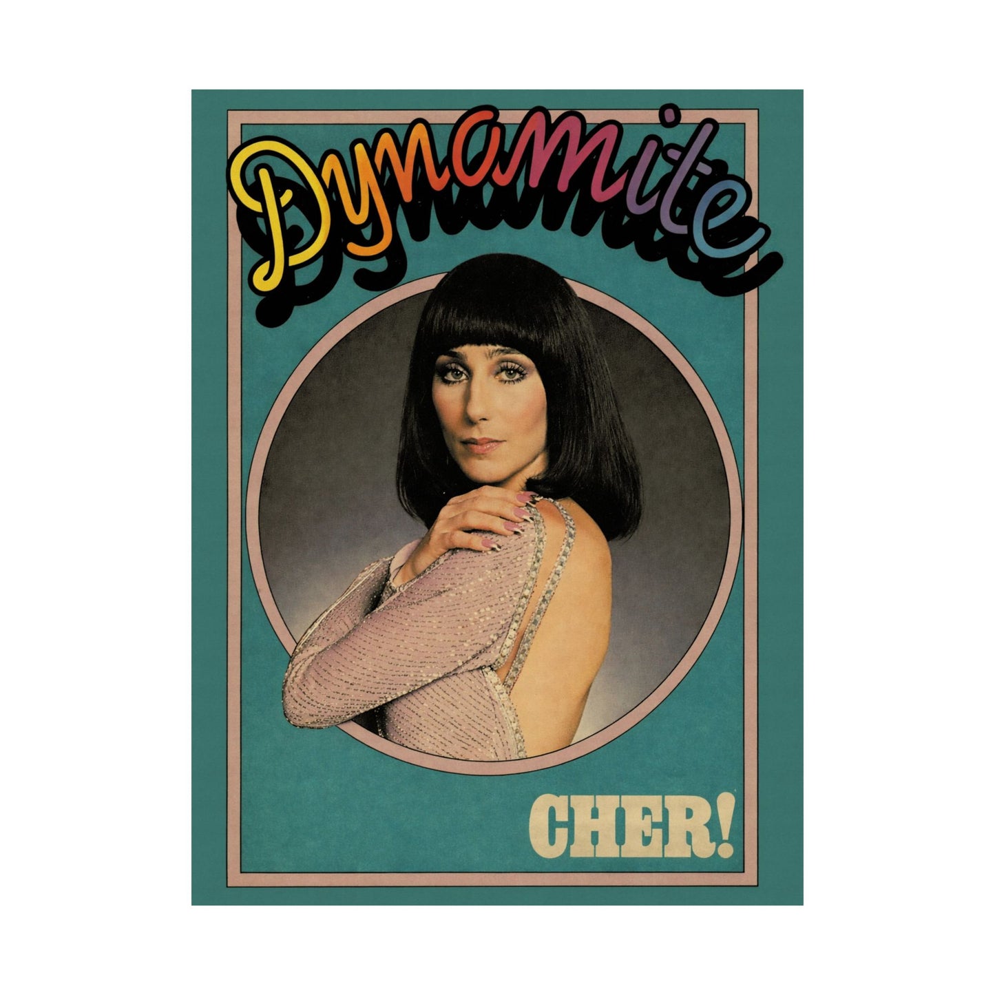Cher (Dynamite Magazine Cover Poster/70's/Graphic with Vintage Print Effect)