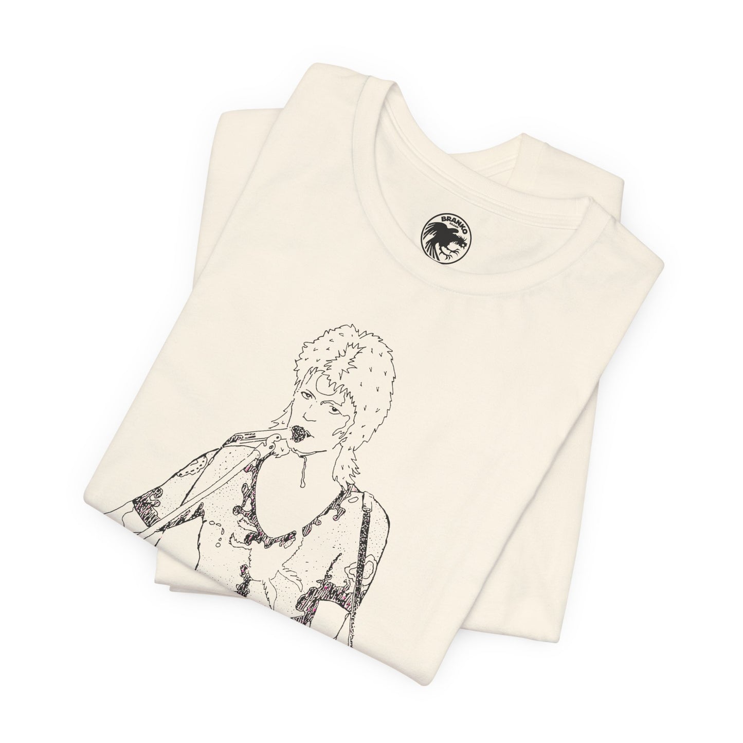 David Bowie (Ziggy Stardust Illustration from Spiders from Mars Tour/David Bowie Shirt)