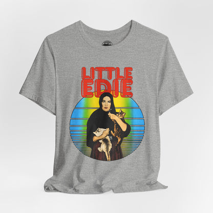 Little Edie (70's Iron On Style Graphic with Vintage Print Effect/Grey Gardens Shirt/Edith Bouvier Beale)