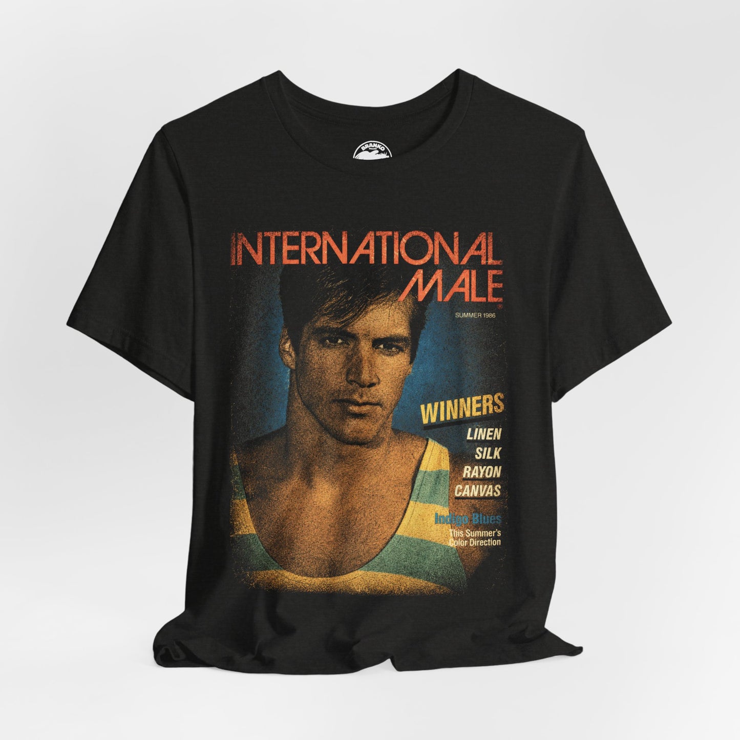 International Male (Men's Fashion Mail Order Catalogue/70's to 2000's/80's Cover with Vintage Print Effect)