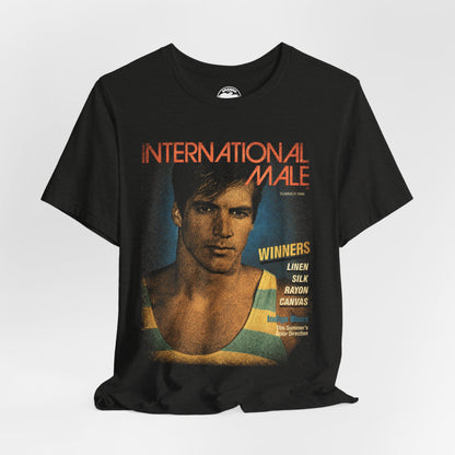 International Male (Men's Fashion Mail Order Catalogue/70's to 2000's/80's Cover with Vintage Print Effect)