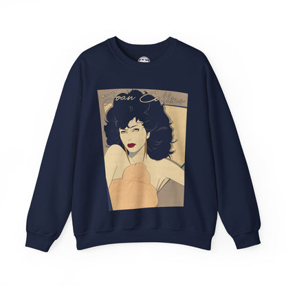 Joan Collins by Patrick Nagel – Sweatshirt (80's Portrait with Vintage Print Effect)