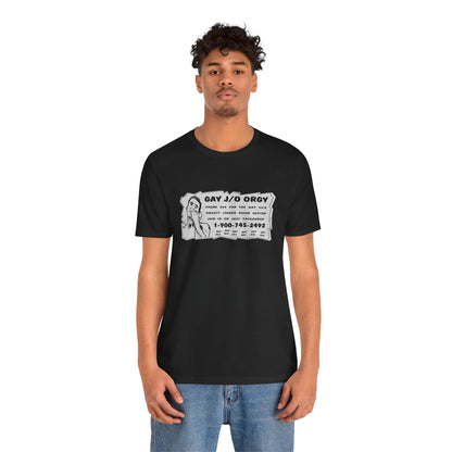 Gay J/O Orgy Phone Sex Ad (90's Gay Phone Sex Ad Graphic Tee/90's)