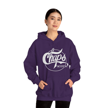 Chaps Boston Hoodie (Boston Gay Bar/80's and 90's/80's Logo with Vintage Print Effect)