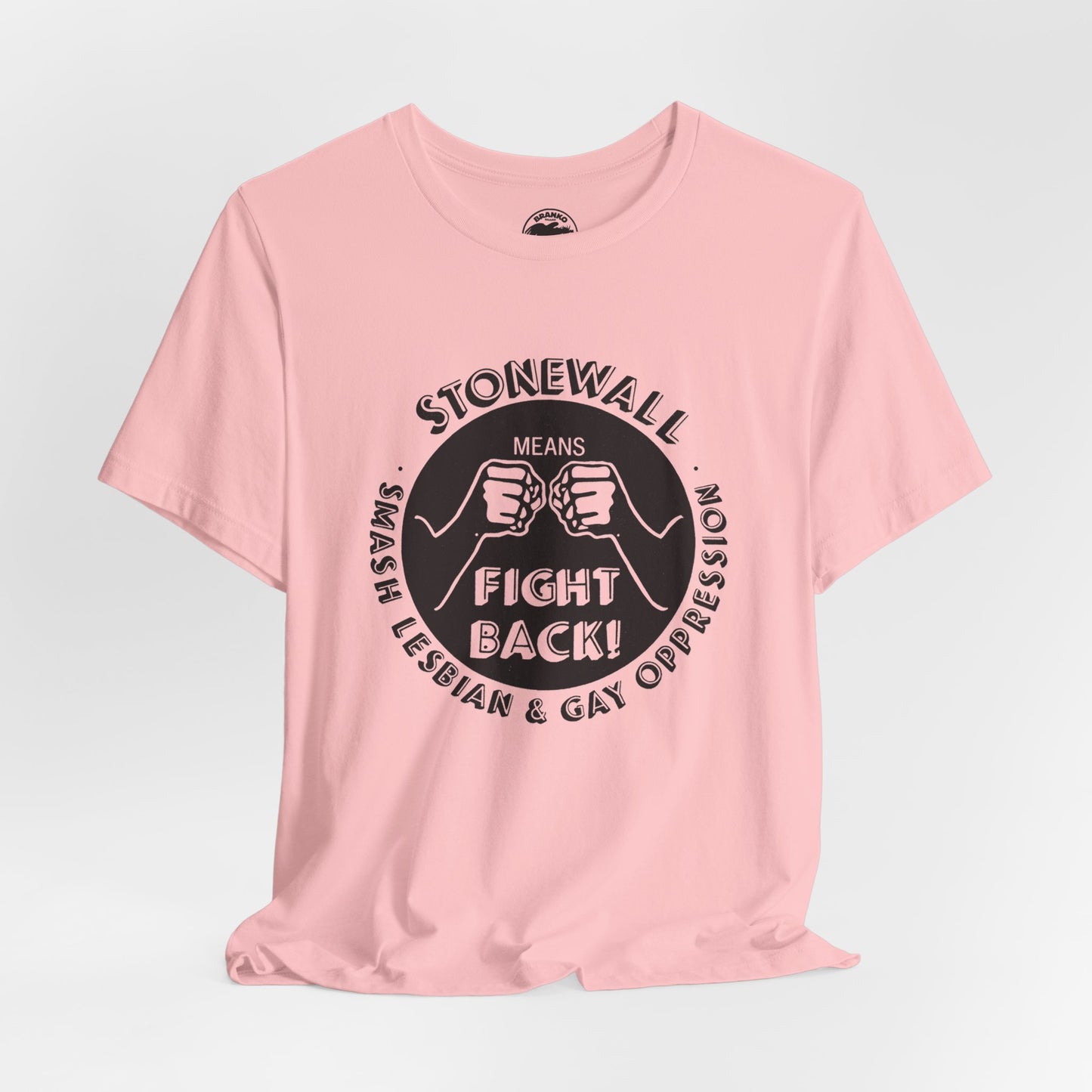 Stonewall Means Fight Back!  (Replica Gay & Lesbian Rights Protest Tee/YAWF)